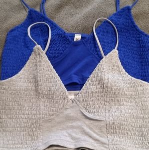 Blue and Gray Women's Intimates Set